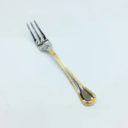#HM9979; Stainless steel tea fork w. gol..