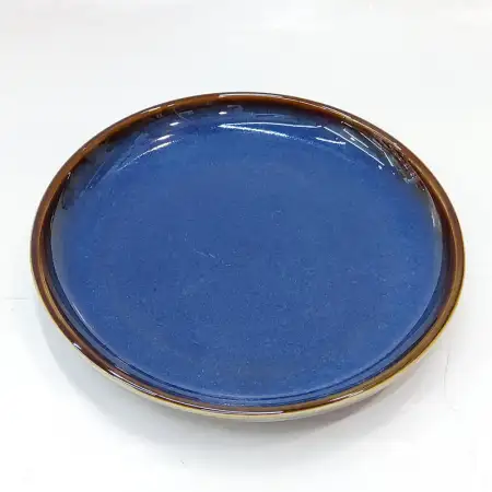 #HN0160;  Ceramic rd. plate 14cm..