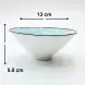 #HN0221-BW; Ceramic bowl 5" BW