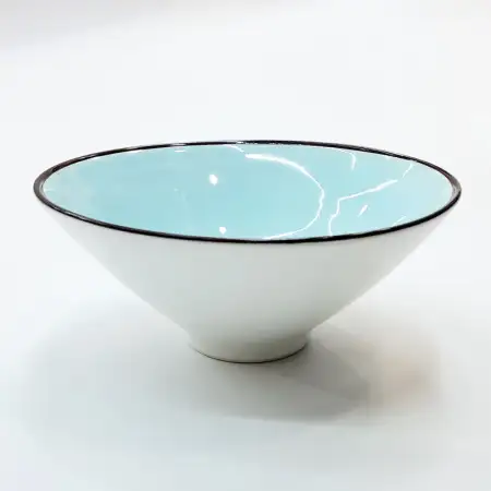 #HN0221-BW; Ceramic bowl 5" BW..
