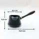 #HN0276-BK; Ceramic sauce bowl with handle