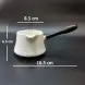 #HN0276-WT; Ceramic sauce bowl with handle White
