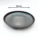 #HN0375-BK; Ceramic rd. plate 24cm BK