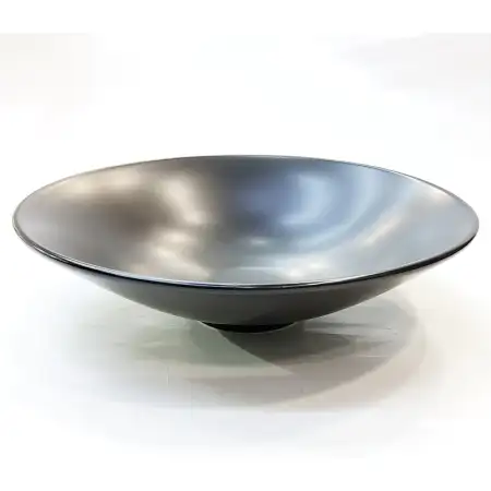 #HN0498-BK;  Ceramic deep rd. bowl 20cm ..