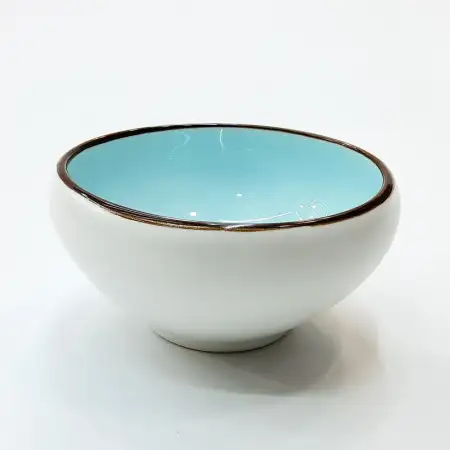 #HN0573-BW; Ceramic dessert bowl 4"..