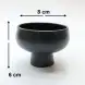 #HN0696-BK; Ceramic dessert bowl w. stand BK