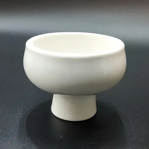 #HN0696-WT; Ceramic dessert bowl w. stand WT  