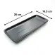#HN2744-BK; Ceramic plate 26x10.5cm BK