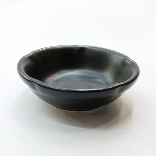 #HN7258-BK; Ceramic sauce dish 9cm BK
