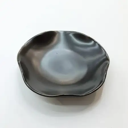 #HN7272-BK; Ceramic sauce dish 9.7cm BK ..