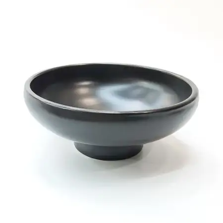 #HN7432-BK; Ceramic 12cm plate w. stand ..