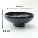 #HN7456-BK; Ceramic 14cm plate w. stand BK  