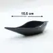 #HN7517-BK; Ceramic leaf sauce dish 15.6cm BK