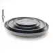 #HN8776-BK; Ceramic 10.5" plate BK