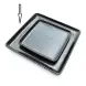 #HN8783-BK; Ceramic plate square 25cm BK