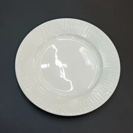 #HT2078; Ceramic round plate 12 inches..