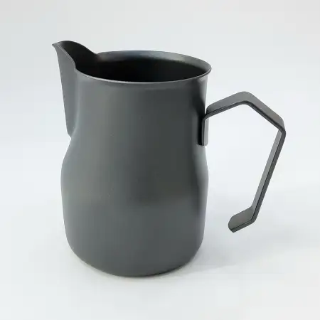 #IMC-350BK; Stainless steel milk pitcher..