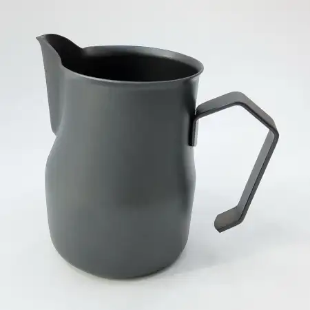#IMC-450BK; Stainless steel milk pitcher..