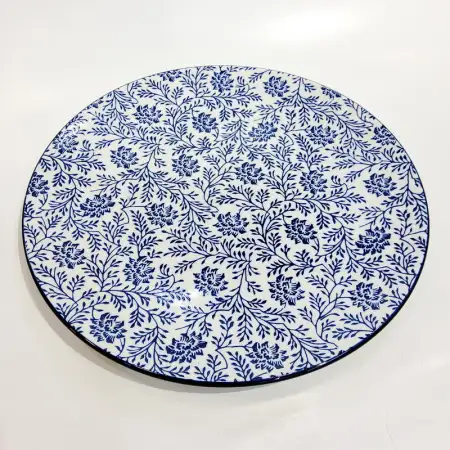 #JT6834-LH;  Ceramic 10.5 inch plate #LH..