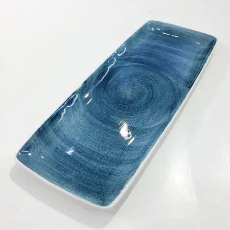 #KA0427; Ceramic rectangular plate 12 in..