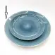 #KA0434; Ceramic round dinner plate 10.5 inches