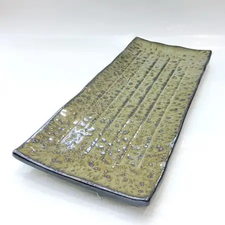 #KA4807; Ceramic rectangular plate 14 in..
