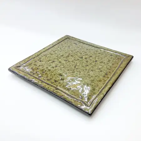 #KA4838; Ceramic square plate 10 inches..