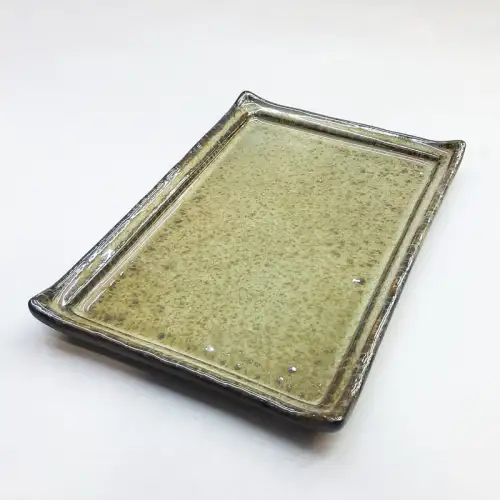 #KA4845; Ceramic rectangular plate 8 inches