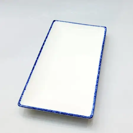 #KH7136; Ceramic rectangular plate 8 inc..