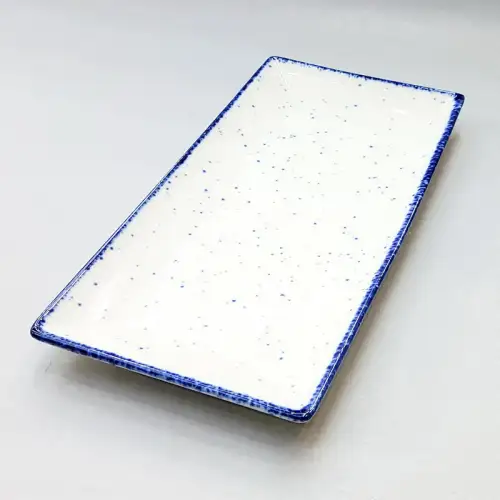 #KH7136-P; Ceramic rectangular plate 8 inches