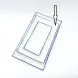 #KH7143; Ceramic rectangular plate 10.5 inches