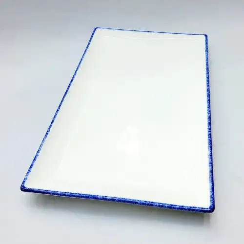 #KH7150; Ceramic rectangular plate 13 inches