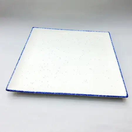 #KH7167-P; Ceramic square plate 10.5 inc..