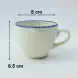 #KHE190; Ceramic coffee cup with saucer 180ml