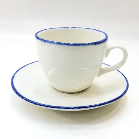 #KHE190; Ceramic coffee cup with saucer ..