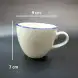 #KHE250; Ceramic coffee cup with saucer 240ml