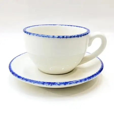 #KHEG220; Ceramic coffee cup with saucer..