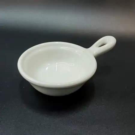 #KK1042-CW; Ceramic sauce dish with hand..