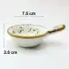 #KK1042-WT; Ceramic sauce dish with handle