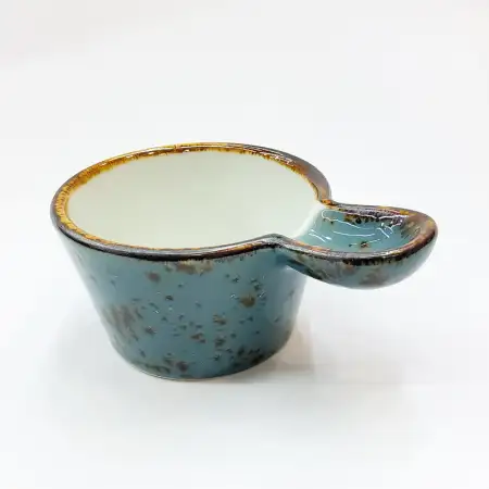 #KK1059-BL; Ceramic sauce dish with hand..
