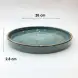 #KK1073-BL; Ceramic deep plate 10.25 inches