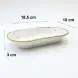 #KK1097-WT; Ceramic oval deep plate 7.25 inches