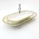 #KK1097-WT; Ceramic oval deep plate 7.25 inches
