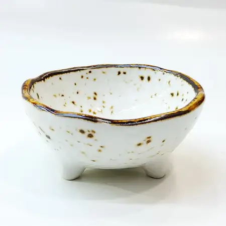 #KK1189-WT; Ceramic sauce dish..