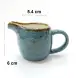 #KK1210-BL; Ceramic cream pot with handle 4 inches