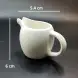 #KK1210-CW; Ceramic cream pot with handle 4 inches