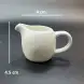 #KK1227-CW; Ceramic cream pot with handle 3.25 inches
