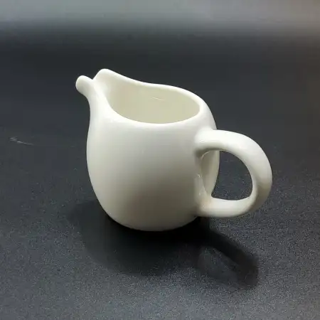 #KK1227-CW; Ceramic cream pot with handl..