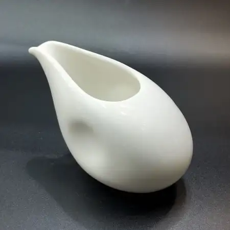 #KK1234-CW; Ceramic cream pot 4 inches..