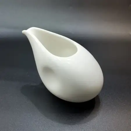 #KK1241-CW; Ceramic cream pot 3.25 inche..